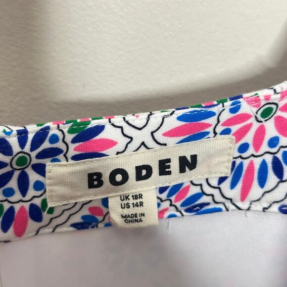 BODEN Bridget Ponte Midi Dress Painterly Geo Multi Sz 14R {Z8} - Picture 6 of 7